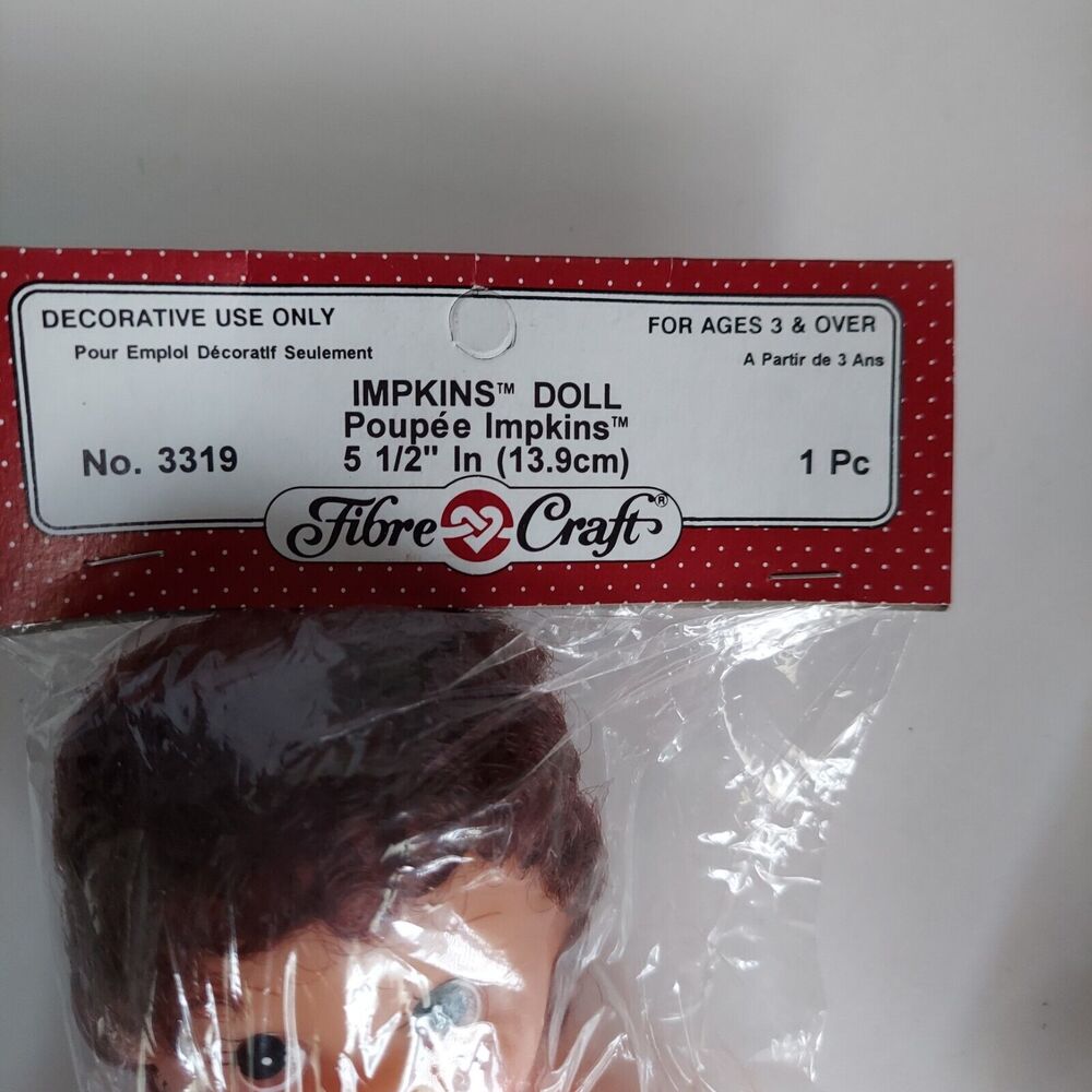 New Fibre Craft Impkins 5.5" Dolls 3319 & Vintage Crochet Pattern Book Lot of 5 - Picture 4 of 13
